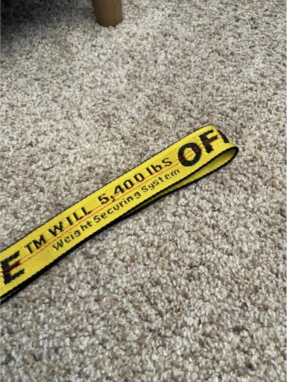 Off-White Yellow Industrial Logo Webbing Belt
